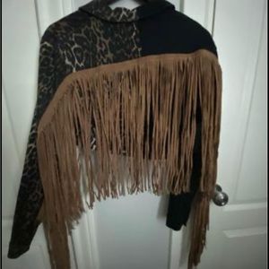 Fringe denim jacket